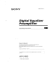Sony XDP-210EQ Operating Instructions Manual