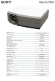 Sony VPL-AW10 Specifications