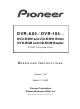 Pioneer DVR-A04; DVR-104 Operating Instructions Manual