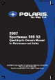 Polaris Sportsman 500 X2 2007 Owner's Manual For Maintenance And Safety