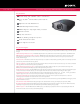 Sony BRAVIA VPL-VW60 Specification Sheet