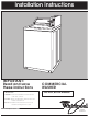 Whirlpool 8315954 Installation Instructions Manual