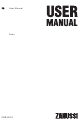 Zanussi ZOB35301 User Manual