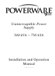 Powerware Uninterruptible Power Supply Installation And Operation Manual