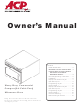 ACP Heavy Duty Commercial Compact Microwave Oven Owner's Manual