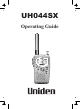 Uniden UH044SX Operating Manual