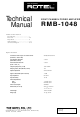 Rotel RMB-1048 Technical Manual