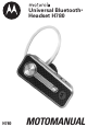 Motorola H780 Manual