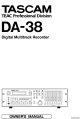 Tascam DA-38 Owner's Manual