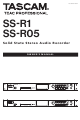 Tascam SS-R1 Owner's Manual