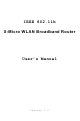 X-Micro Wireless LAN Broadband Router Owner's Manual