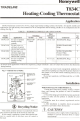 Honeywell T834C Quick Manual