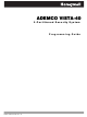 Honeywell ADEMCO VISTA-40 Programming Manual