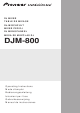 Pioneer DJM-800 Operating Instructions Manual