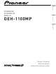 Pioneer DEH-1100MP Owner's Manual