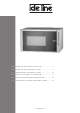 Ide Line Electronic microwave oven with grill Instructions Manual
