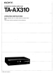 Sony TA-AX310 Operating Instructions Manual