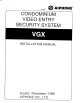 Aiphone VGX Installation Manual
