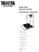 Tanita 4500 Operator's Manual