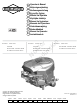 Briggs & Stratton Extended Life Professional 490000 Operator's Manual