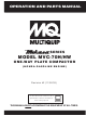 Multiquip Micasa MVC-70H Operation And Parts Manual
