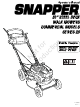 Snapper 7800764 Operator's Manual