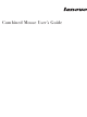 Lenovo ThinkPad Bluetooth Laser Mouse User Manual