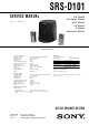 Sony SRS-D101 Service Manual