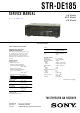Sony STR-DE185 Service Manual