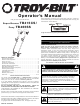 Troy-Bilt Super branco TB415CS Operator's Manual