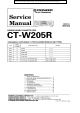 PIONEER CT-W205R Service Manual