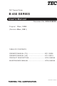 TEC B-450 SERIES User Manual