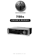 SWR 750x Owner's Manual