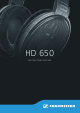 Sennheiser HD 650 Instructions For Use Manual
