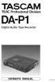 Tascam DA-P1 Owner's Manual