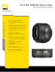 Nikon AF-S DX NIKKOR Specifications