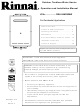 Rinnai REU-VAM1620W Operation And Installation Manual