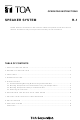 Toa H-1 Operating Instructions Manual