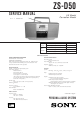 Sony ZS-D50 Service Manual