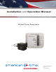 American Time Wired Tone Generator Installation And Operation Manual