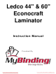 Ledco Econocraft Laminator Instruction Manual