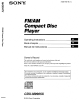Sony CDX-M9905X Operating Instructions Manual