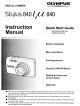 Olympus Stylus 840 Instruction Manual