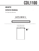 Sony CDL1100-20 Series Service Manual