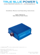 True Blue Power TI250 Series Installation And Operating Instructions Manual