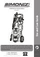 Simoniz S1600 Use And Care Manual