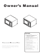 ACP Microwave Oven Owner's Manual