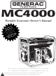 Generac Power Systems MC4000 Owner's Manual