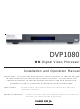 Faroudja DVP1080 Installation And Operation Manual