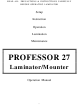 Ledco Professor 27 Operation Manual